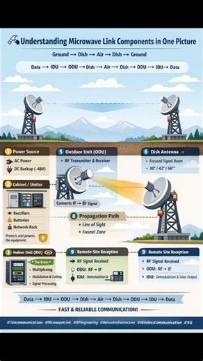 Understanding Microwave Link Components in One Picture #shorts #information #youtube