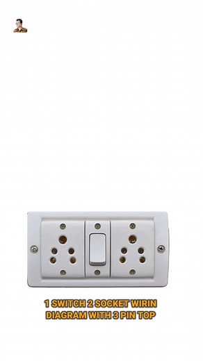 Extension Board 1 Switch 2 Socket With 3 Pin Plug Connection Diagram #reels #extenstionboardwiring #electricalwiring | minar electrical pitlam