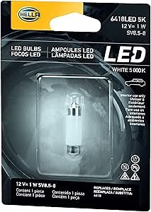 HELLA 6418LED 5K LED Performance Bulb, 12V, 1W, 5,000 Kelvin Warm White