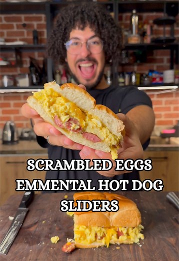 Scrambled Eggs with Emmental Hot Dogs Recipe