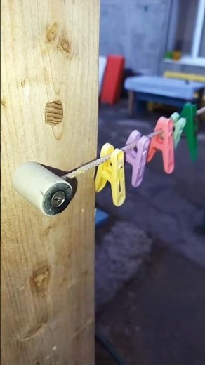 How to Tie a Strong Clothesline Rope | Easy Clothes Drying Rope Setup 👍.#craft #outdoors #skills