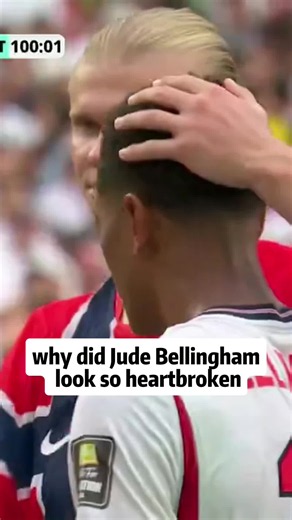 Why did Jude Bellingham look so heartbroken even after England beat Norway? #bellingham #usa #haaland #fyp #worldcup