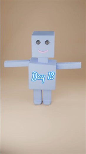 Blender Day 13 - My First Cube Character and Rigging using Rigify. #blender #blendercharacter