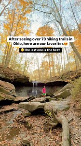 😍These are the best hikes in Ohio 📲Send this to the friend you want to see these views with! 🥾Ohio is not typically known for its hiking trails or stunning views, but these five hikes give other states a run for their money. After hiking throughout Ohio for most of our lives, we will never get tired of these 5 trails. ✈️Chapel Cave to Airplane Rock is a moderately challenging hike solely due to jts “off trail” style routes and some steep hills throughout. 👴🏼Old Man’s Cave to Lower Falls is 