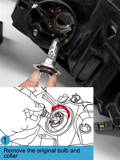 Still running halogen? Swap to H7 LED in 2 steps 💡 #NovsightLED #Lighting #Headlights #carupgrade #novsight #H7 #Halogen #nightdriving