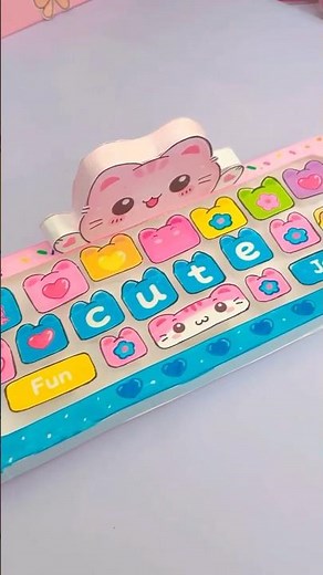 DIY Cute Keyboard / Craft with paper #shorts