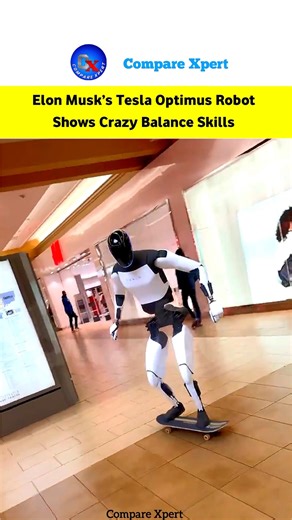 Tesla Optimus Humanoid Robot Skateboarding Live ! #teslarobot #robot