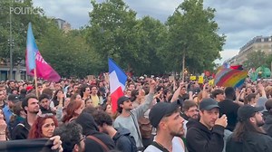 In response to the first round results of the French legislative election, hundreds of people have started gathering in protest at Place de la République, a square in the heart of Paris. Head to our live blog for more on-the-ground updates: https://trib.al/Sw34T0j | POLITICO Europe