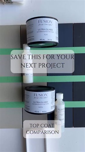 2K views · 50 reactions | Showdown of the top coats: Fusion Style! Which one is most your style?⁠ ⁠ Looking for flat, satin, matte, or gloss? We’ve got you covered. Fusion’s top coats cover the full range of sheens 懶⁠ ⁠ SAVE this post for your next project so you can find the perfect top coat for the look you’re wanting to achieve! | Fusion Mineral Paint | Facebook