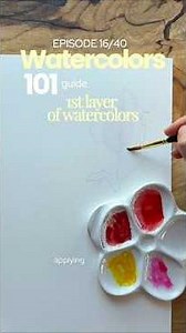 WATERCOLORS 101: Episode 16/40 🎨 Comment “Guide 101” to get a FREE E-BOOK with 40 lessons 📖✨