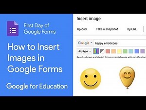 How to Insert Images in Google Forms (First Day of Google Forms)