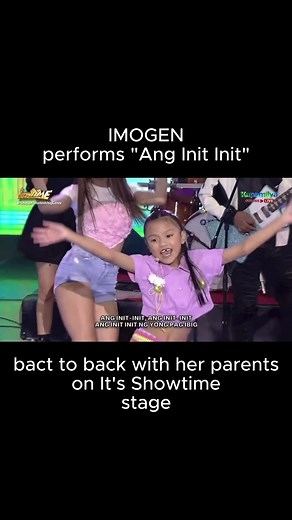 Imogen Performs Ang Init Init with Parents on It's Showtime Stage