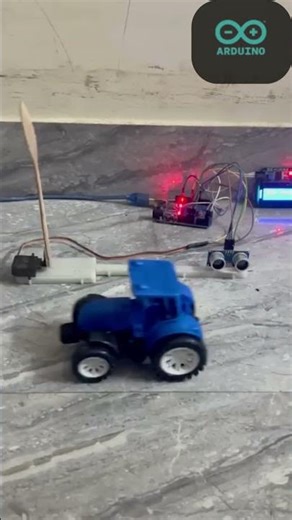 Automatic Smart Gate Using Arduino UNO #LCD #arduino #servo #ultrasonic sensor #coding