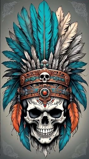 👉 “Aztec Skull Art | Tribal Tattoo Design 💀✨”