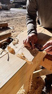 Making timber frame posts 🪵 #woodwork #woodworking #reels | Fjeld & Fragått