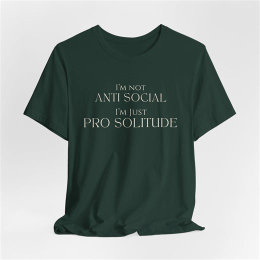 Pro Solitude Introvert T-shirt | Bookish Minimalist Quiet Luxury Tee - Etsy