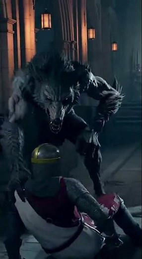 Knight Templar vs Werewolf #knightstemplar #werewolf #shorts