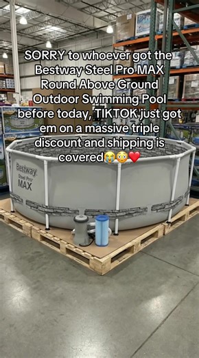 Bestway Steel Pro MAX Round Above Ground Outdoor Swimming Pool ##abovegroundpool##swimmingpool##tiktokshopcreatorpicks##tiktokshopstockup##tiktokshopspringglowup