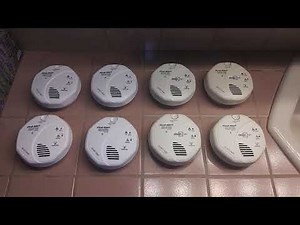 Testing Eight First Alert Wirelessly Interconnected Voice Smoke and Carbon Monoxide Detetectors