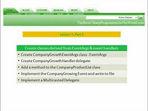 Lesson 7 (Part 3) - Events, Delegates, Stack and Heap in C#
