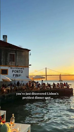 Best place for dinner in Lisbon 🐠 Ponto Final is one of the most popular restaurants in Lisbon, and