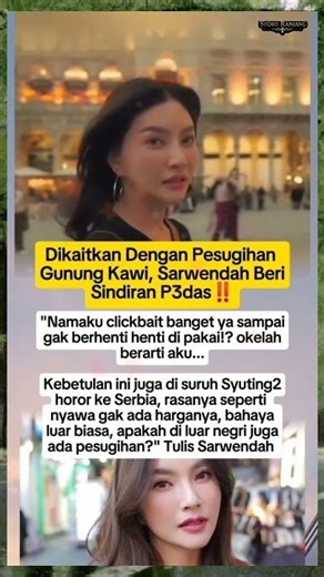 PESUGIHAN GUNUNG KAWI⁉️ Sarwendah Buka Suara Pedas: 'Namaku Jadi CLICKBAIT TERUS!