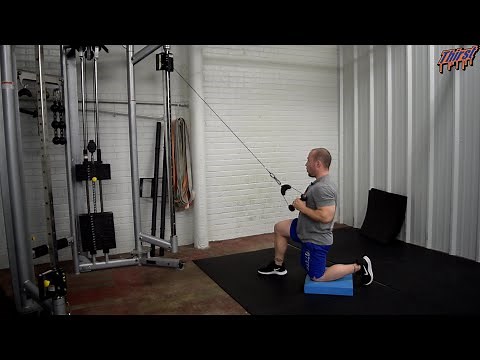 Half Kneeling High Cable Row - THIRSTgym.com