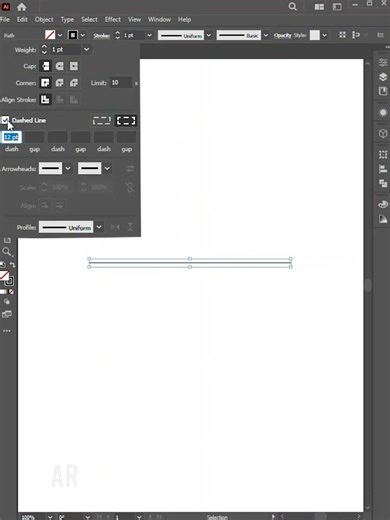 How to Create a Dashed Line in Illustrator #shortvideo