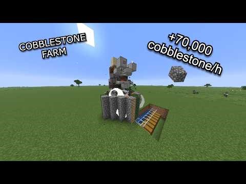 Minecraft 1.21.11 cobblestone farm +75,000 cobblestones/h