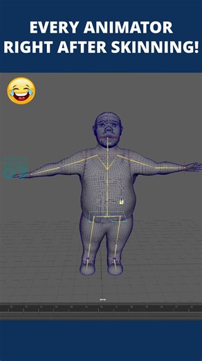 Animator Right after skinning #AutodeskMaya