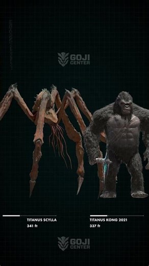 Titanus Scylla and Kong Comparison