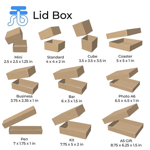 Double Wall Lid Box Dieline Template Bundle (10 Sizes) | Packaging Design Files | Lid Box SVG for Cricut | Custom Box Design Available - Etsy