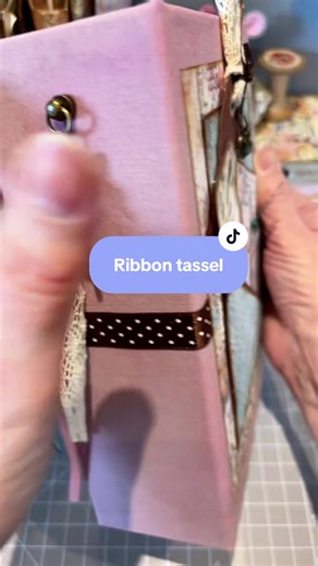 Making the tassel decoration for the spine of the journal #scrapbooking #ephemera #journal #interactive #papercraft