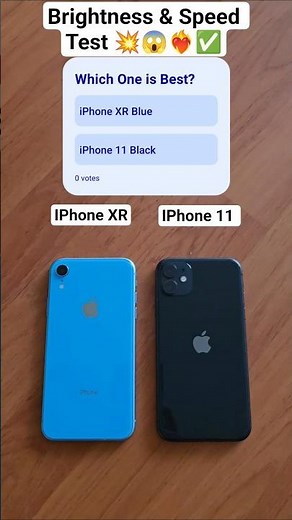 iPhone XR vs iPhone 11 🔥 Brightness, Battery Health, Size & Speed Test | Huge Difference! 😱 #Shorts