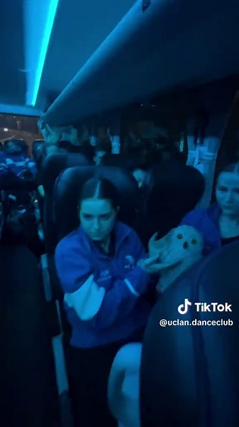 On our way! @Lboro Dance 💜 #lborodancecomp2025 #dancecomp #unidance #university #mannequin #mannequinchallenge #fyp #lborodancecomp