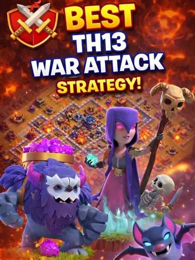 Best TH13 War Attack Strategy 🔥☠️ #coc #viral #shorts