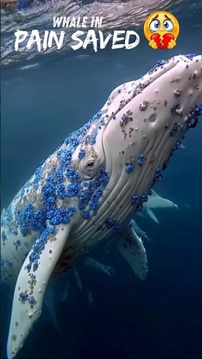 ✨ Albino Whale Saved! Brave Divers Remove Painful Blue Barnacles 🐋💙 Mothers Of The Wild#motherhood