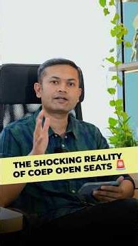 The Reality of COEP Open Seats Will Shock You 🚨