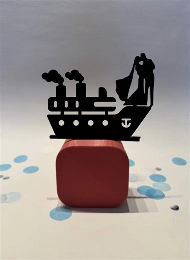 Custom Bride & Groom on Steamboat Wedding Cake Topper – Vintage Riverboat Couple – Nautical Watercraft Wedding Décor – Boat Cake Topper - Etsy