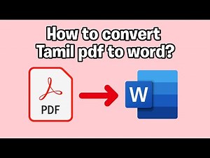 How to convert Tamil pdf to word?