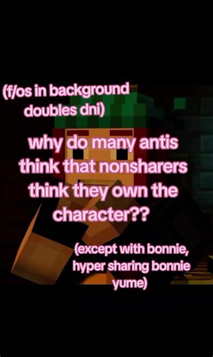 like NO??? we don't think we own the character, of course some ppl might think that but, like, we don't think we own the character we are just uncomfortable with doubles tags:#nonsharing #yumeshipper #yume #nonsharingyumeshipper #yumeships