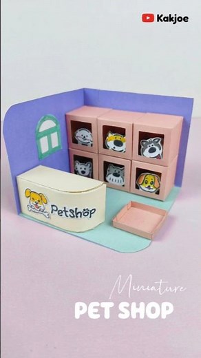 Miniatur Toko hewan Peliharaan DIY Pet Shop #diy #shorts #petshop #miniatur #papercraft