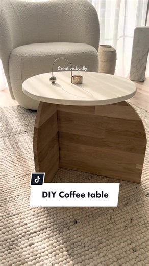 DIY Coffee table - DIY Beistelltisch ✨☕️ For a long time I wanted to build a side table myself. Now comes the resolution of how I made the table top, It's plaster mixed with wood glue. The top is further strengthened with a fiber mat. I will upload the complete DIY for the table on YouTube and my blog the next days. Schon lange wollte ich einen Beistelltisch selbst bauen. Jetzt kommt die Auflösung, wie ich die Tischplatte gemacht habe, Es ist Gips gemischt mit Holzleim. Die Platte ist zusätzlich