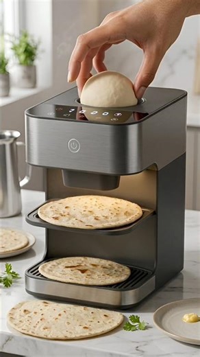 The future of cooking is here! 🤖 Perfect Roti in seconds. #RotiMaker #KitchenGadgets #UKHome