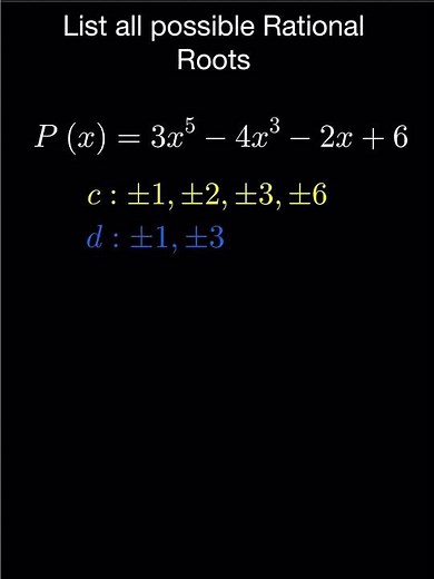 Rational Root Test - Precalculus