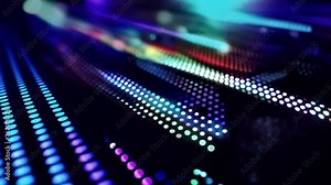 A closeup of a quantum dot display showing the precise arrangement and size of the dots allowing for precise control and stunning visual effects.