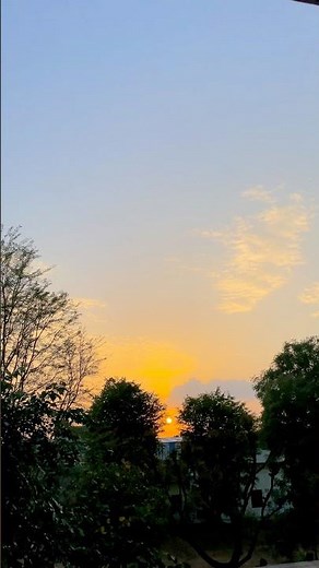 Golden Sunset View 🌅 | Peaceful Evening Vibes #Sunset #Nature #EveningVibes #Sky #BeautifulView