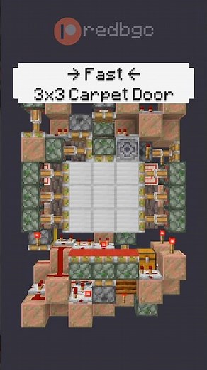 Fast 3x3 Carpet redstone Door in #Minecraft Bedrock #mc #mcbe #gaming #shorts