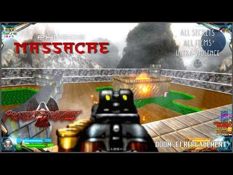 Proyect Brutality 0.4.1 PHOBOS MASSACRE - E1M4:"COMMAND CONTROL"| All Secrets#walkthrough#doom#retro