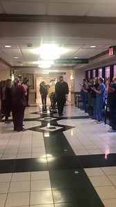 Colleagues gathered this morning to celebrate the dismissal of COVID-19 patient Elizabeth Cameron after 120 days at Wesley Medical Center, including nearly 40 days on a ventilator! Cameron is being transferred to a rehabilitation hospital in Tulsa, Oklahoma. We wish you the best, Elizabeth, and we extend a huge thank you to the many colleagues who participated in her recovery! | Wesley Healthcare